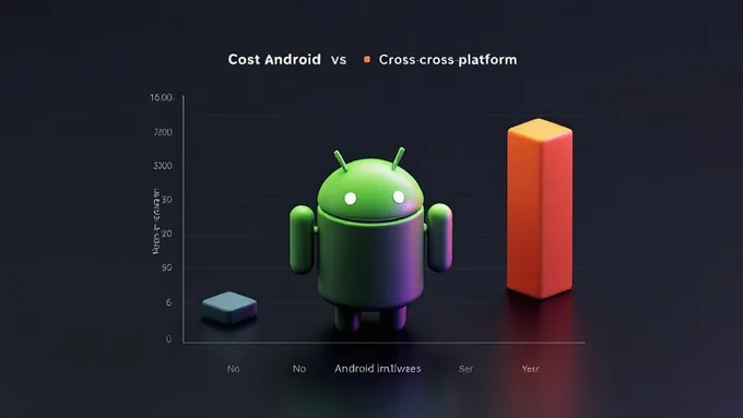 cost comparison chart showing native Android vs cross-platform development expenses over three years