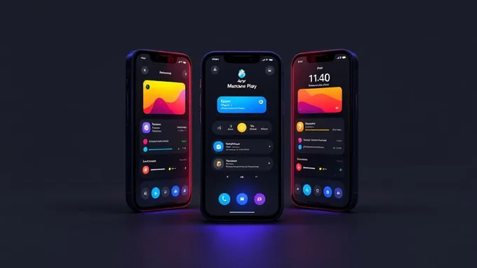 multiple smartphones showing the same app interface with different platform-specific design elements and navigation patterns