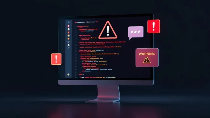 warning signs and red flags displayed on a computer screen with coding interface showing poor practices