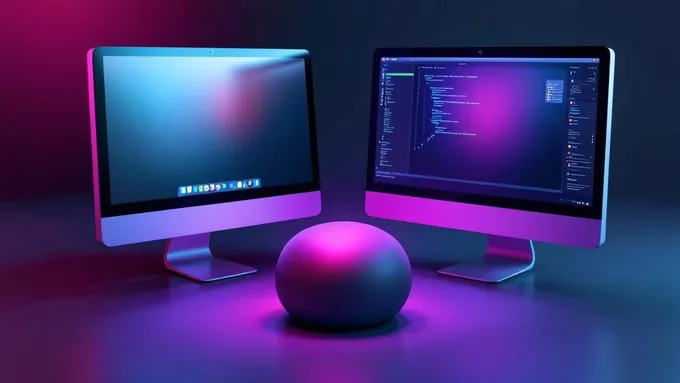 developer workstation with two monitors showing Xcode on one screen and Android Studio on another, with native app interfaces being coded simultaneously
