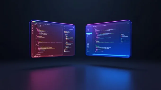 split screen showing iOS and Android development environments with native module code and performance profiling tools