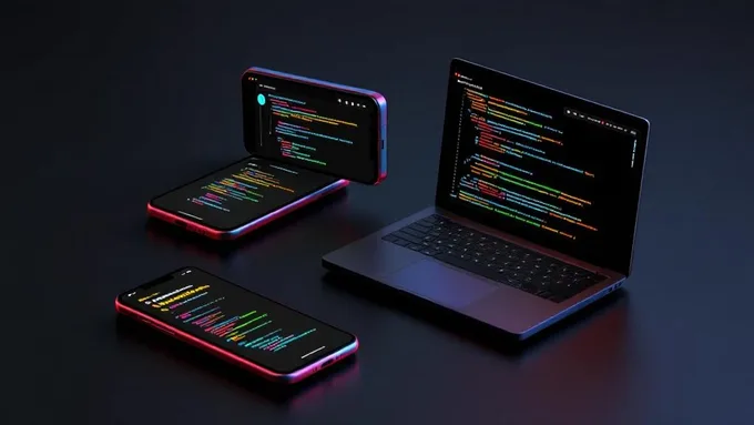 multiple mobile devices showing React Native app running simultaneously during testing with debugging console visible on laptop screen